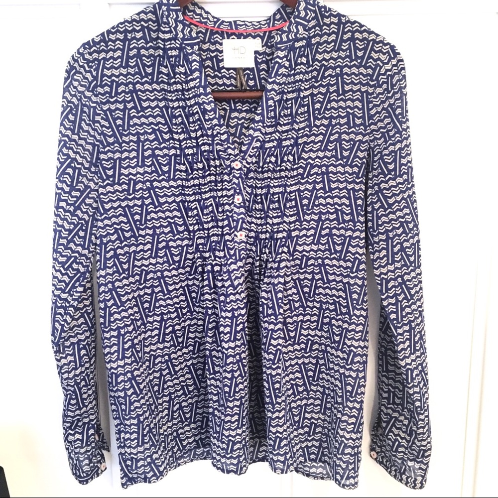 Anthropologie Pleated Chest Blouse